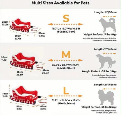 Sleigh Paws Dog Bed