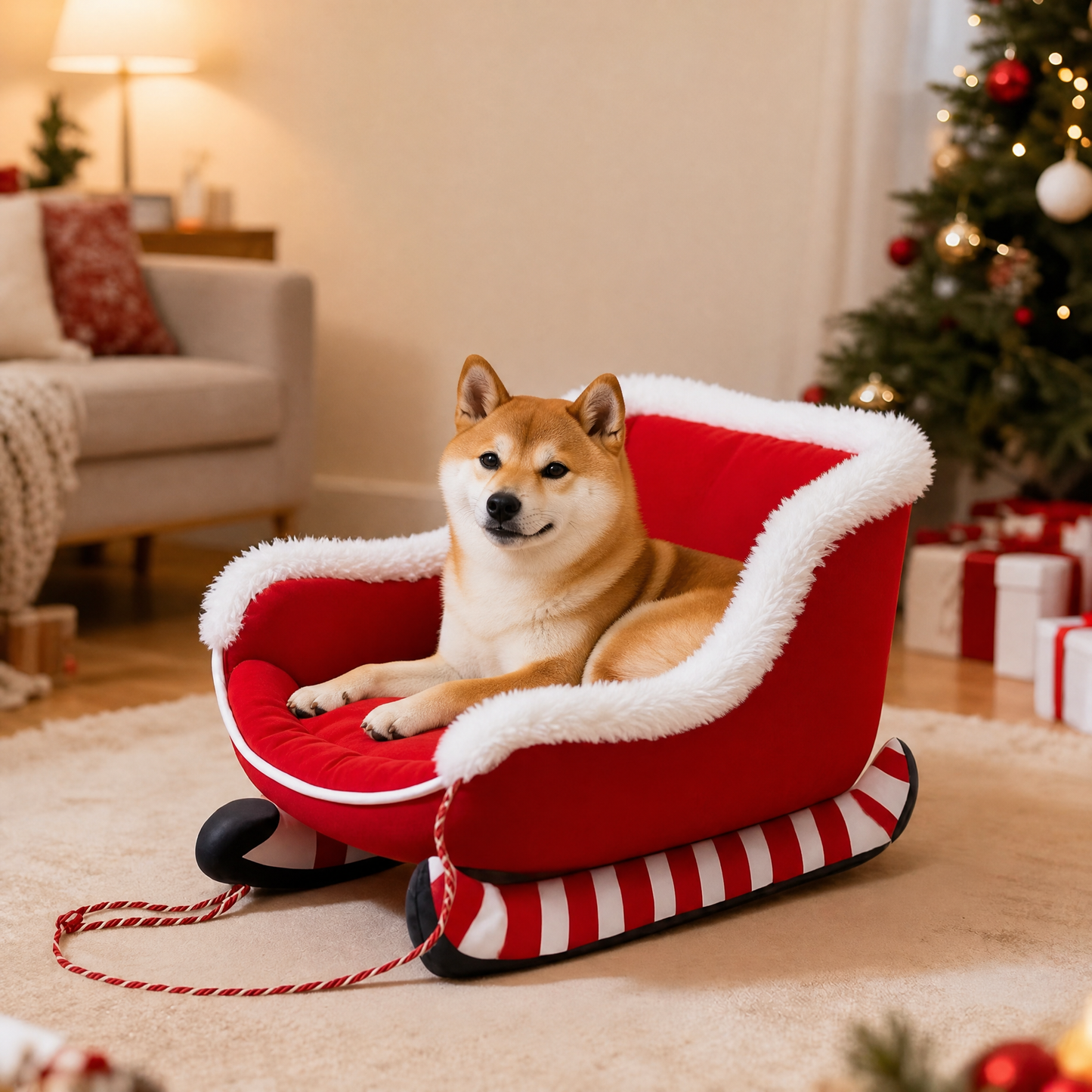 Sleigh Paws Dog Bed