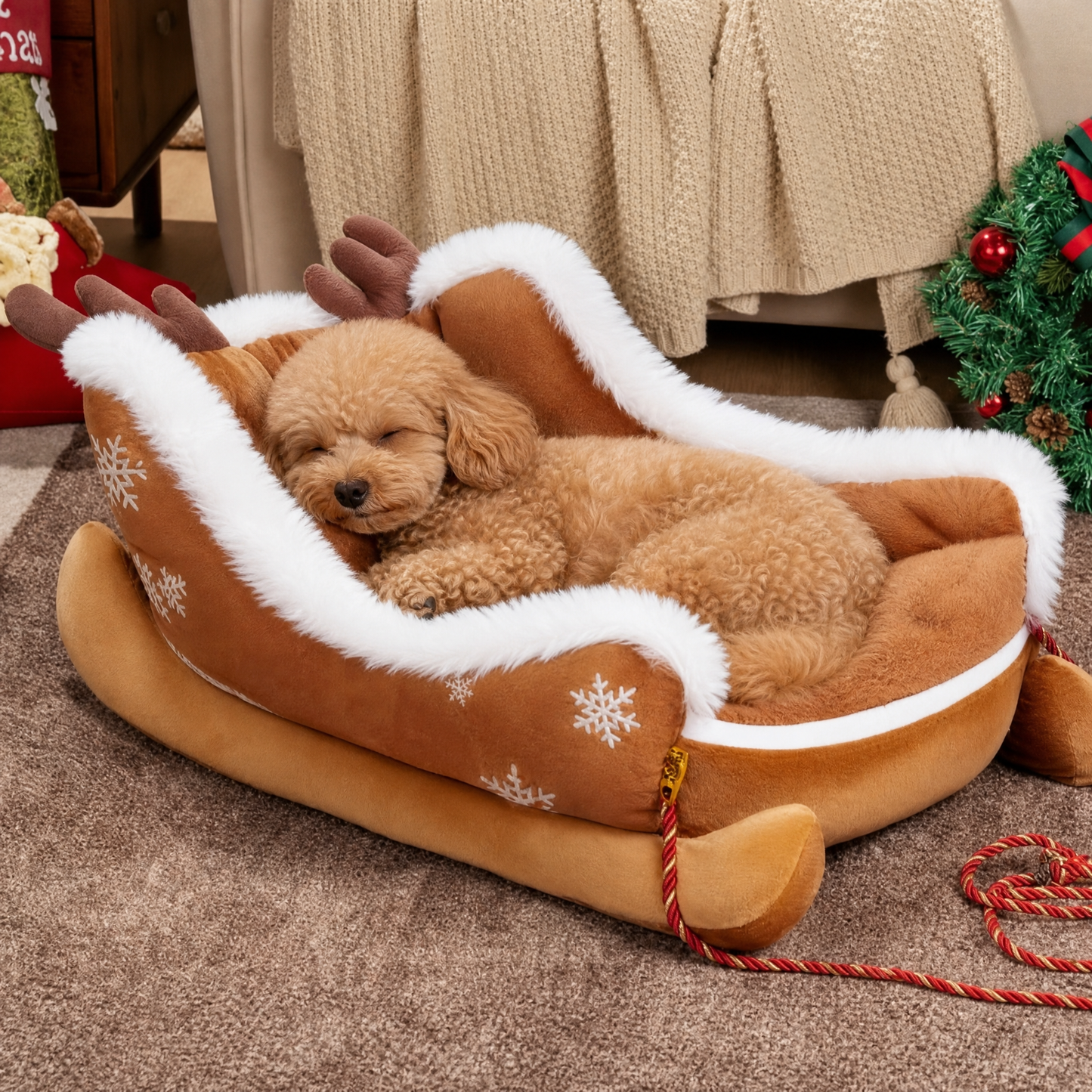 Sleigh Paws Dog Bed